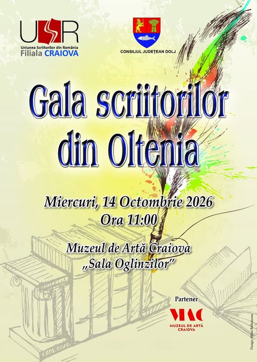 Gala Scriitorilor din Oltenia 2026 – o celebrare a literaturii și a comunității scriitoricești